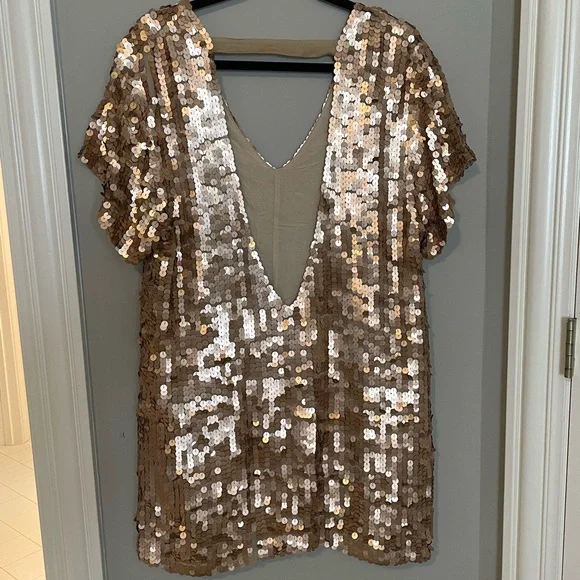 Free People Surry Sequin Rose Pink Dress size S - Picture 3 of 8